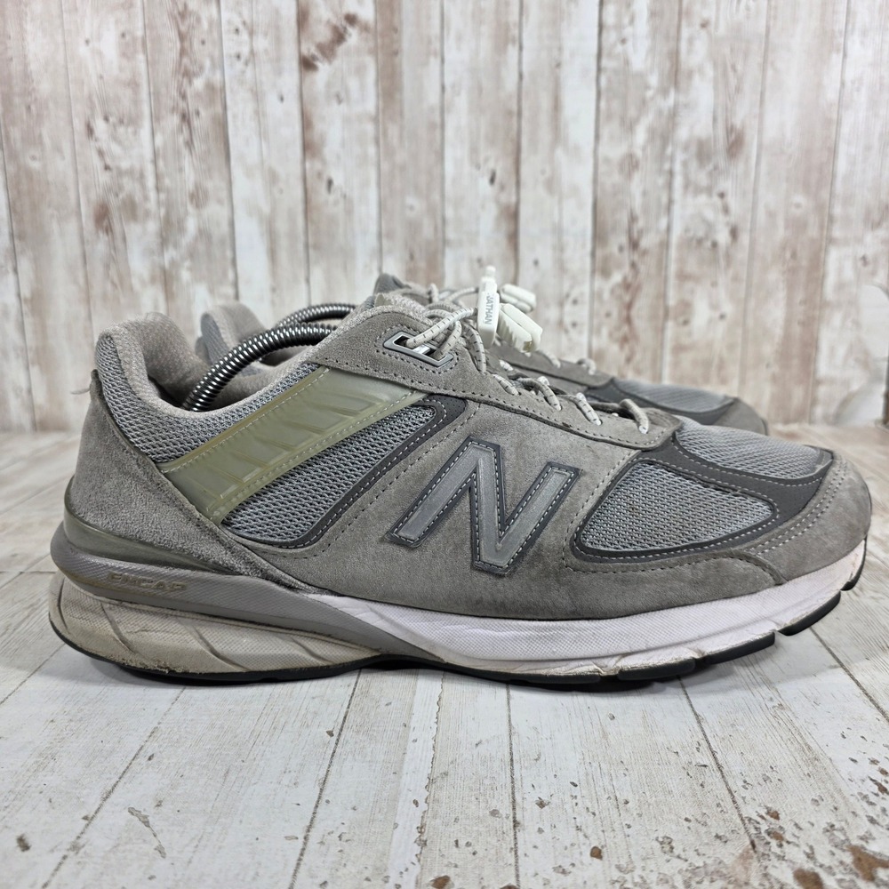 New Balance 990v5 Grey Suede Mesh Made in USA Running Shoes Mens 11 M990GL5
